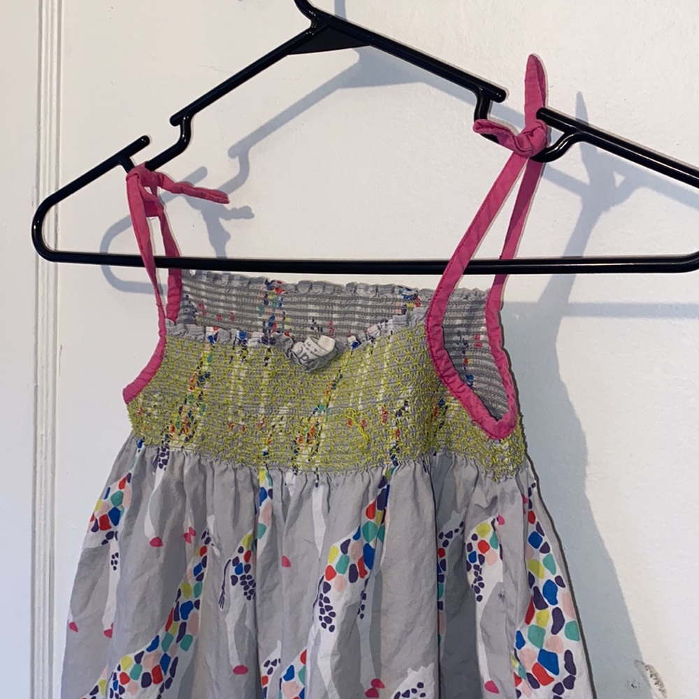 Mini Boden Giraffe dress spaghetti strap - Picture 4 of 9